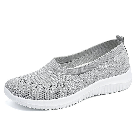 Damen bequeme und elastische Slip-On Sneakers EB