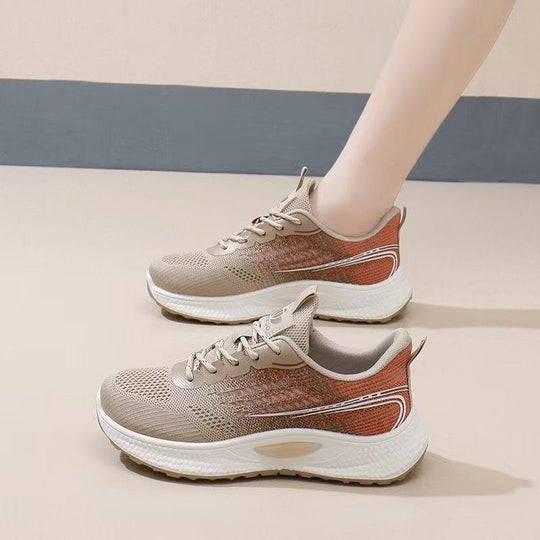 Damen Leichte Freizeitsneaker mit atmungsaktiven Mesh-Einsätzen und rutschfester Sohle EB