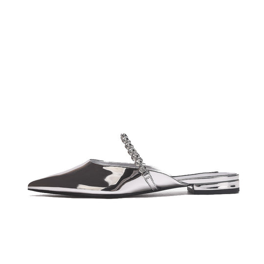 Damen Elegante Sling-Pumps mit funkelndem Kettenriemen EB