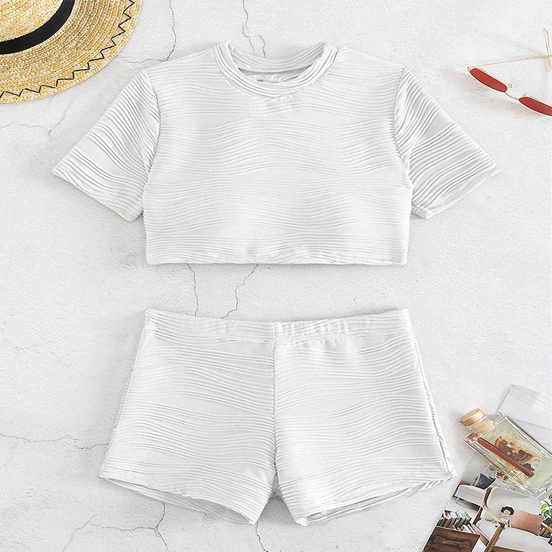 Damen Crop-Top und Shorts Set EB