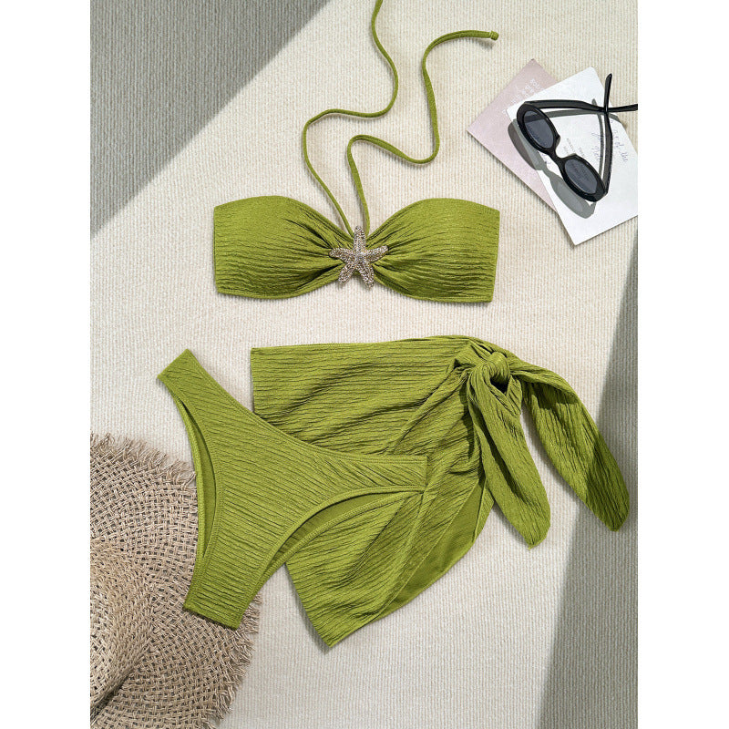 Damen Bandeau-Bikini-Set mit eleganter Muschel-Applikation EB