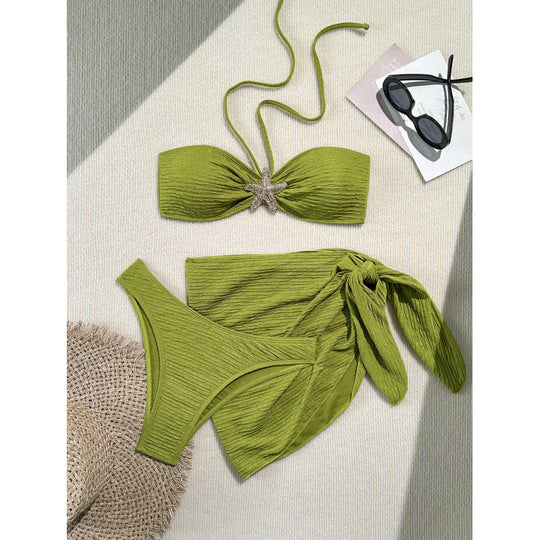 Damen Bandeau-Bikini-Set mit eleganter Muschel-Applikation EB