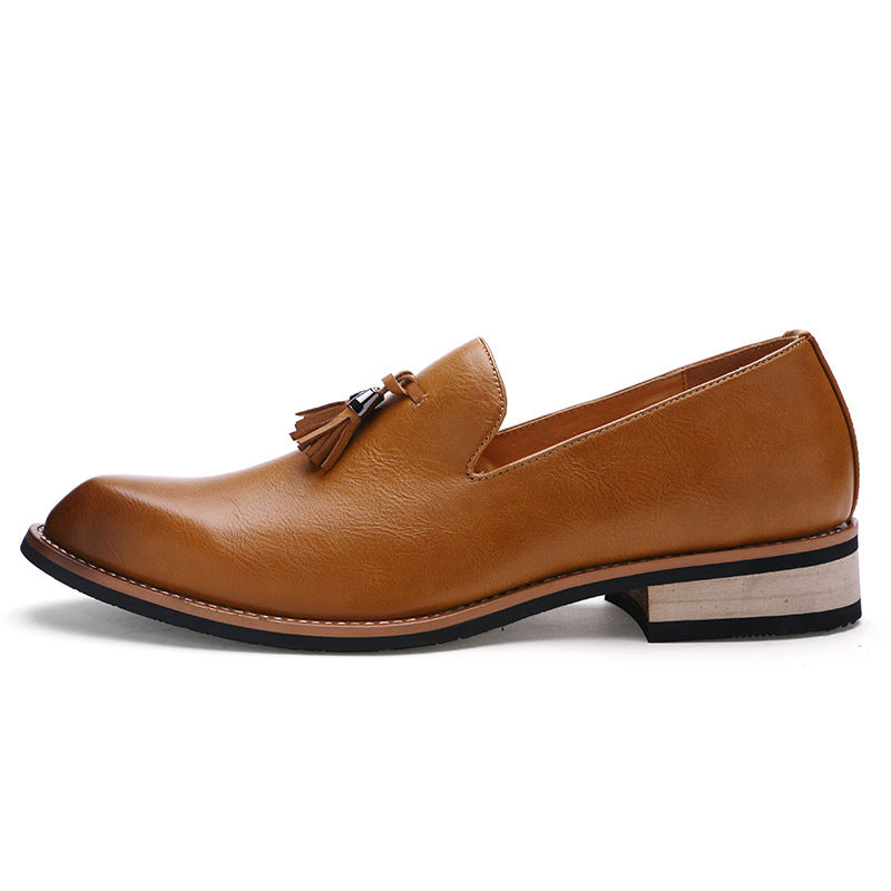 Damen Luxus Loafers aus echtem Leder mit modischen Fransen EB