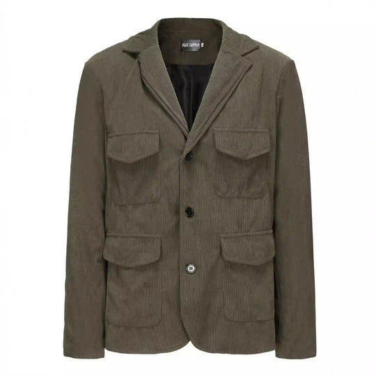 Damen modischer Cordblazer mit funktionalen Taschen EB