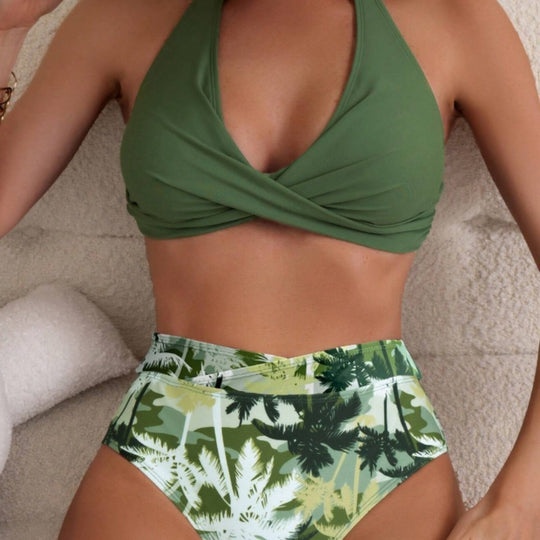 Damen Sportlicher Zweiteiler Bikini EB