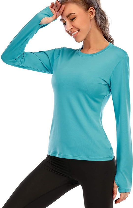 Damen Funktionslongsleeve mit feuchtigkeitsableitendem Material EB