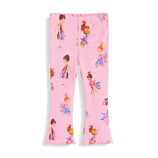 Mädchen Leggings mit buntem Ballerina-Design EB