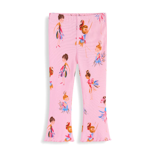 Mädchen Leggings mit buntem Ballerina-Design EB