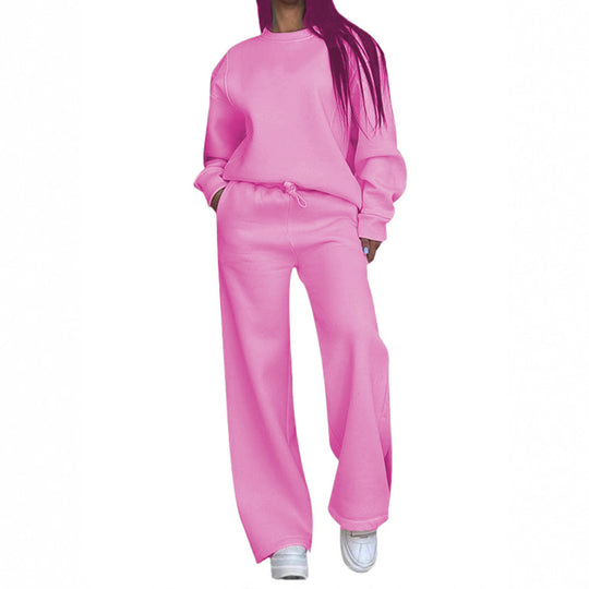 Damen nan lässiges Oversize Sweatshirt und weite Jogginghose Set EB