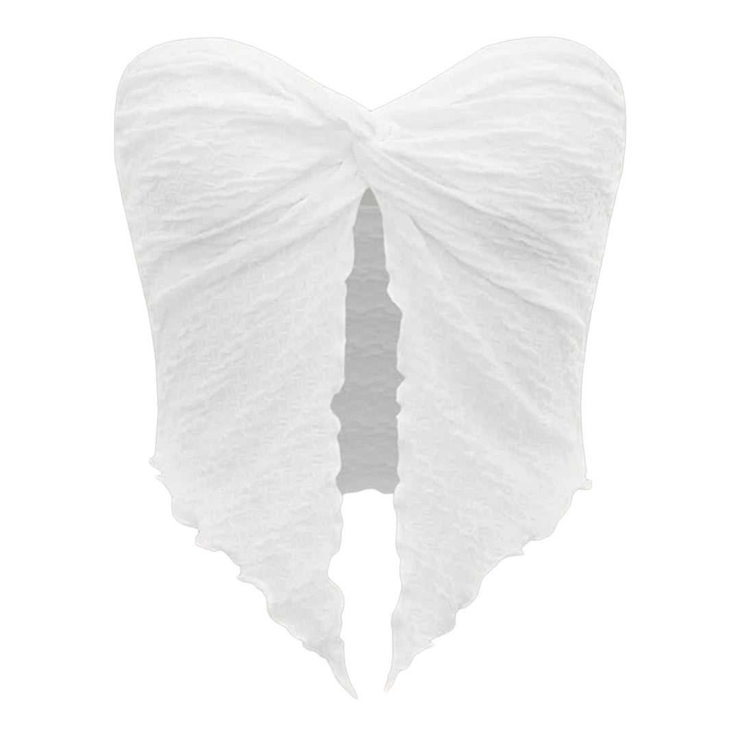 Damen ärmelloses Top mit elegantem Wickeldesign EB