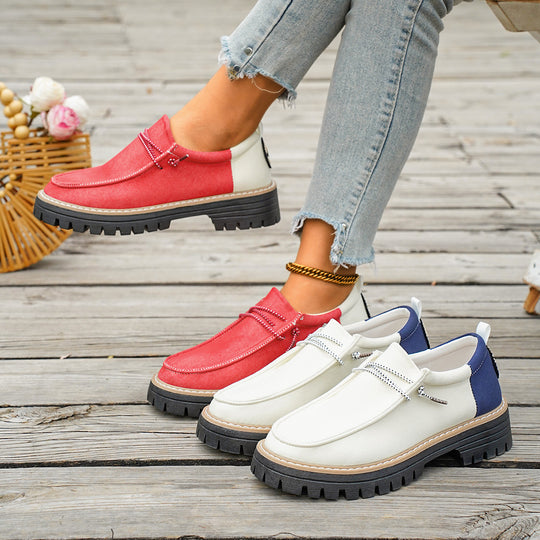 Damen modische Slipper mit praktischem Gummizug und robustem Profil EB