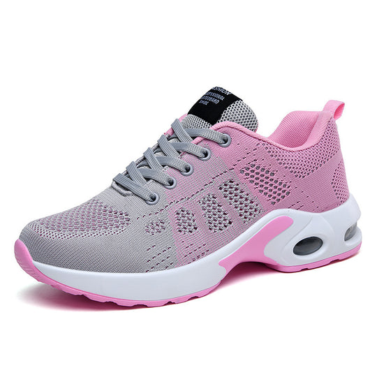 Damen atmungsaktive Strick-Sneaker mit Luftkammer-Zwischensohle und gepolstertem Einstieg EB