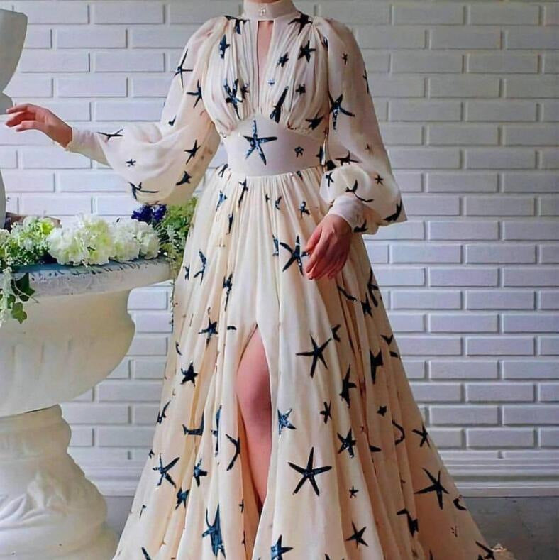 Damen Elegantes Abendkleid mit opulenter Transparenz und funkelnden Pailletten EB
