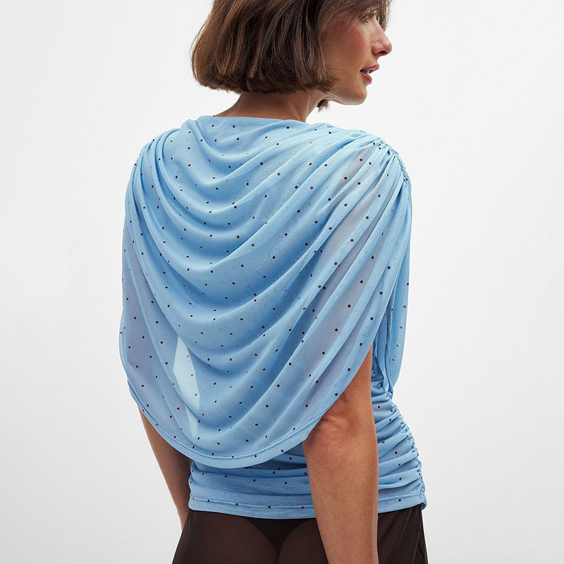 Damen Elegantes Drapiertes Oberteil mit edlen Akzenten EB