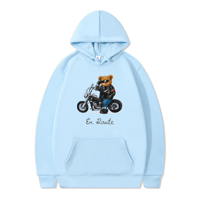 Damen Kapuzenpullover mit einzigartigem Bärenmotiv und lässiger Passform EB
