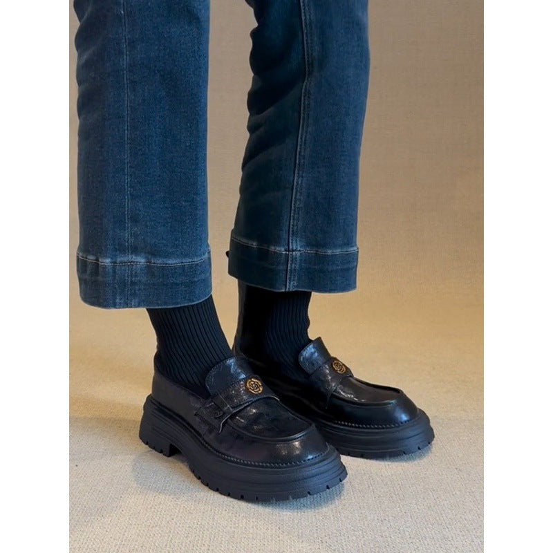 Damen Modische Mokassins mit robustem Plateau EB