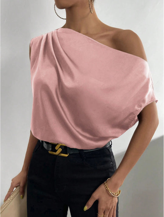Damen Elegantes, schulterfreies Satinoberteil EB