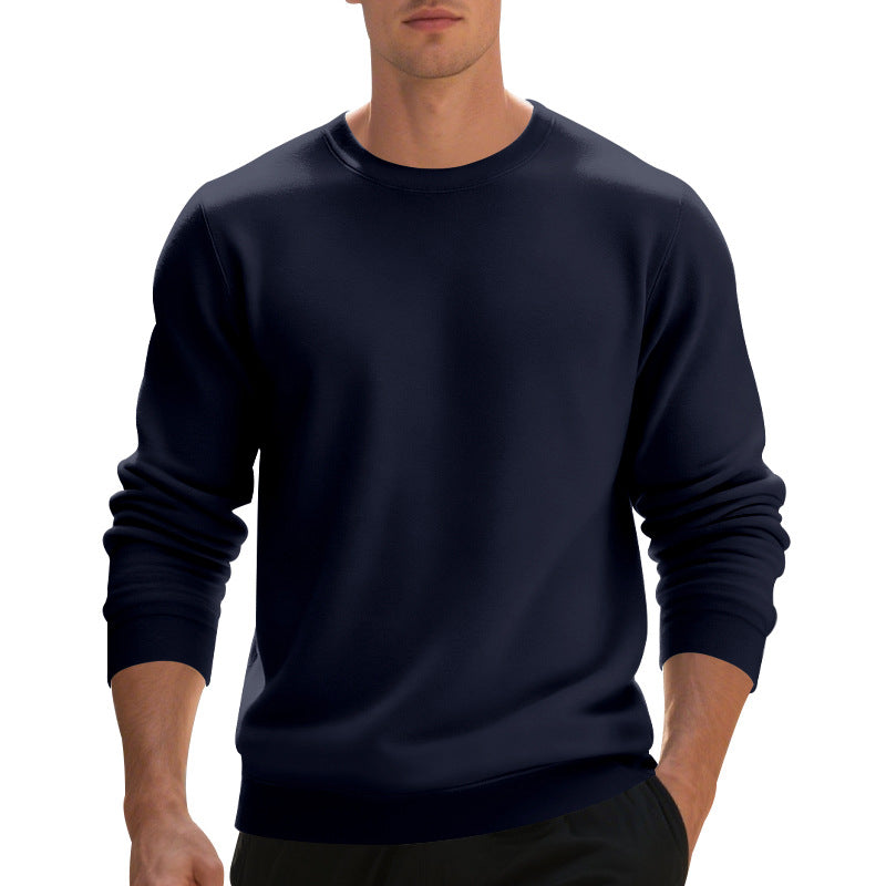 Herren nan weiches Rundhals-Sweatshirt aus Baumwollmix mit gerippten Bündchen und relaxed Fit EB