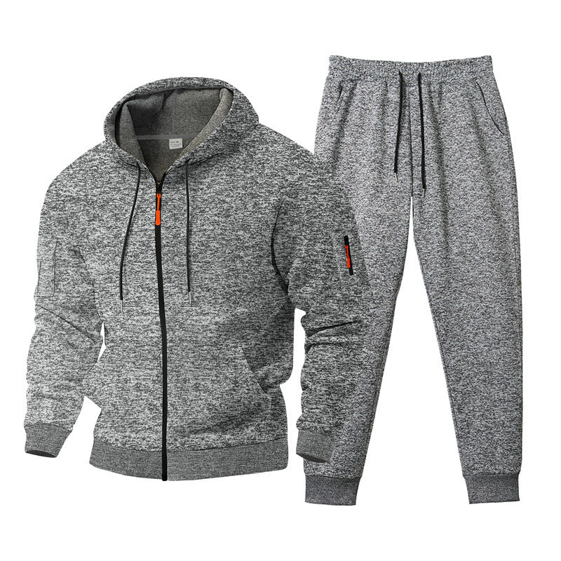 Herren sportives Freizeit-Set mit strukturiertem Hoodie und bequemen Jogginghosen EB