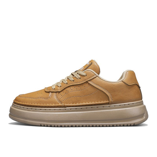 Damen Elegante Leder Sneakers mit gedämpfter Sohle EB