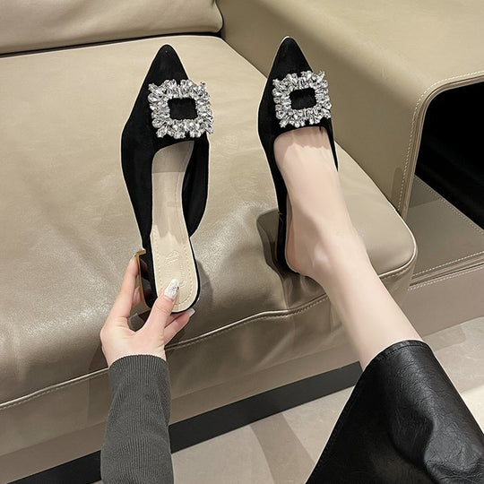 Damen elegante Slingback-Pumps mit Strassdetails EB