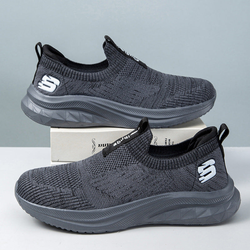 Damen Bequeme Slip-On Sneakers mit atmungsaktivem Obermaterial und flexiblem Design EB