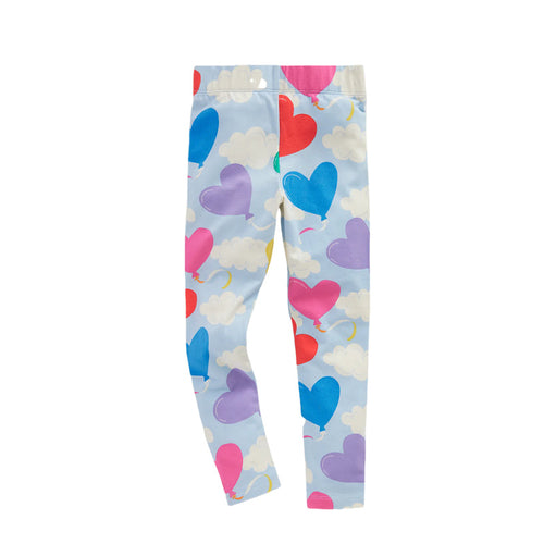 Mädchen Leggings mit fröhlichem Herz- und Wolkenmotiv EB