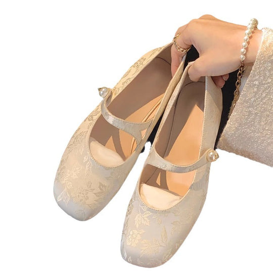 Damen elegante Ballerina-Pumps mit modischer Schleifenverzierung EB