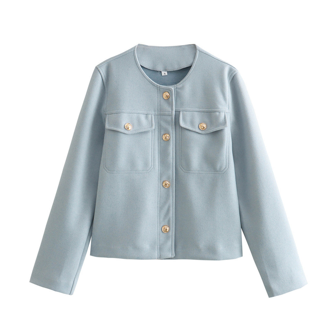 Damen moderne Jacke aus weichen Materialien mit strukturiertem Design EB