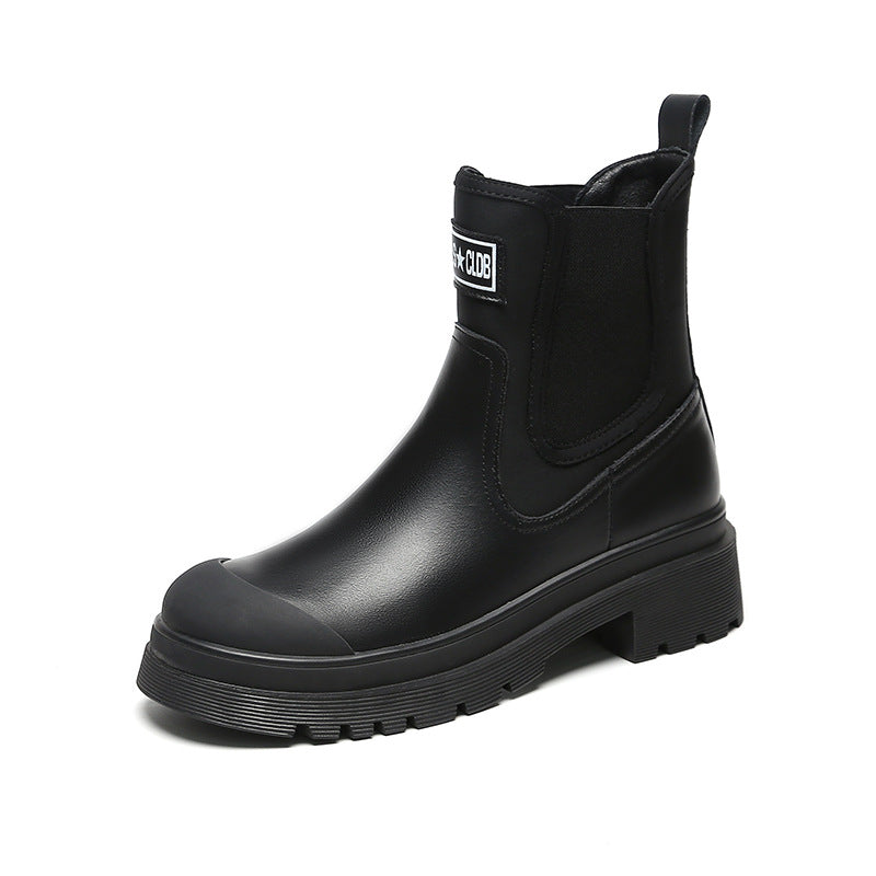 Damen modische Chelsea-Stiefel mit robustem Sohlenprofil EB