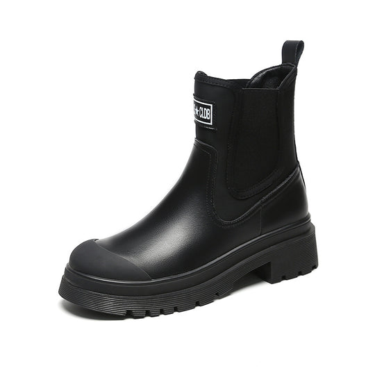 Damen modische Chelsea-Stiefel mit robustem Sohlenprofil EB
