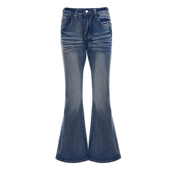 Damen Flared Jeans im lässigen Vintage-Stil mit hohem Bund und stylischen Waschungen EB