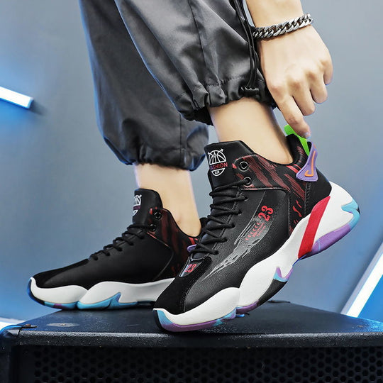 Damen Hochgeschnürte Sport Sneakers mit stoßdämpfendem Design und stylishem Obermaterial EB