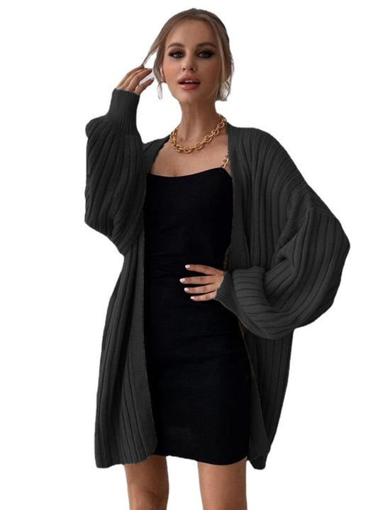 Damen Großer Strickcardigan mit weitem Schnitt und voluminösen Ärmeln EB