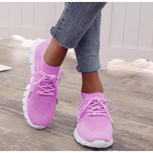 Damen atmungsaktiver Strick-Sneaker mit flexibler Segmentsohle und Komfortfußbett EB
