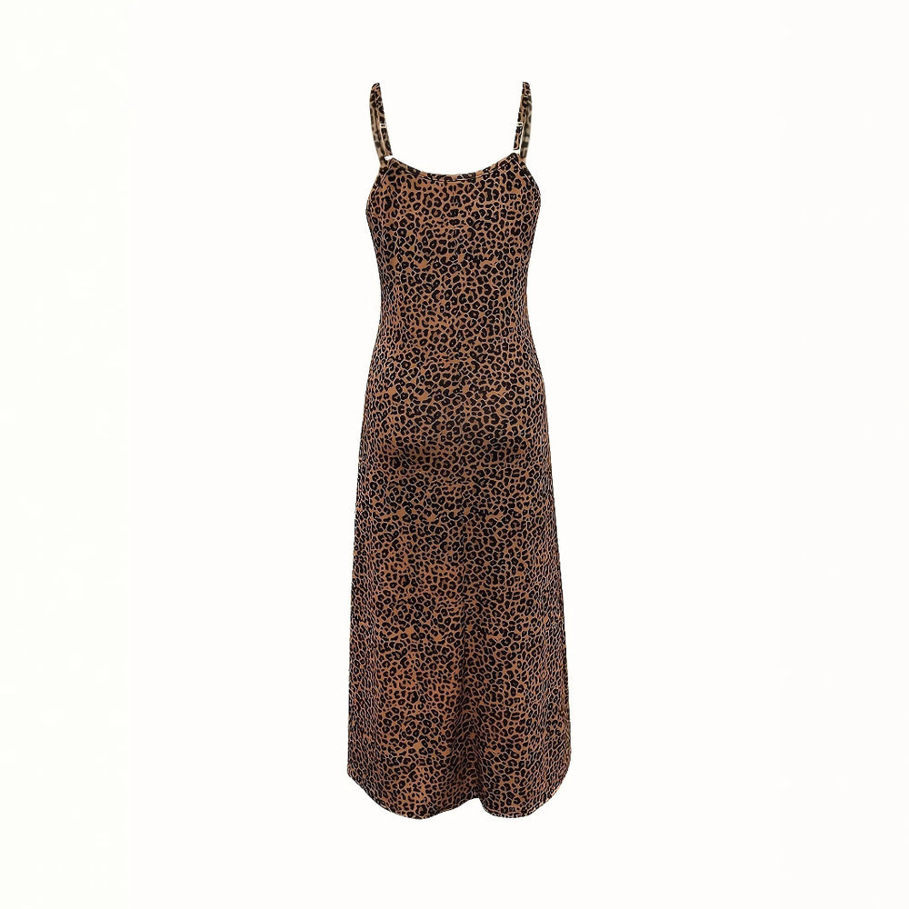Damen Maxikleid mit raffinierten Tierdruck-Design EB