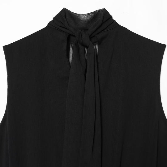 Damen ärmelloses Drapé-Oberteil mit elegantem Halsschlitz und fließendem Schnitt EB