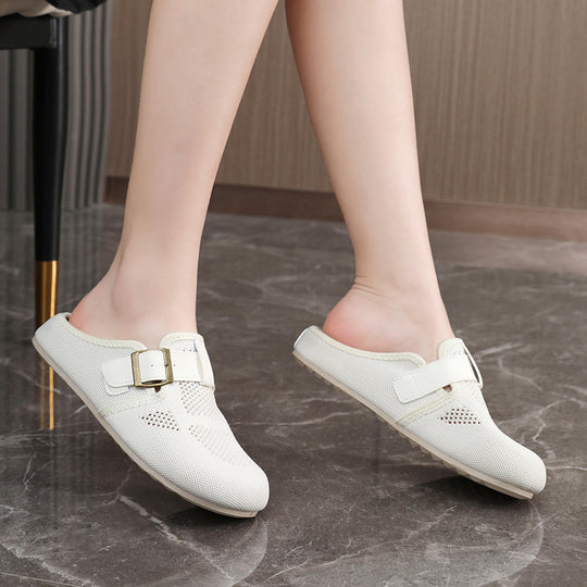 Damen Atmungsaktive Clogs mit verstellbarem Riemen und ergonomischem Fußbett EB