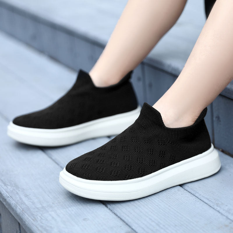 Damen Komfortable Knit Slip-On Sneakers EB