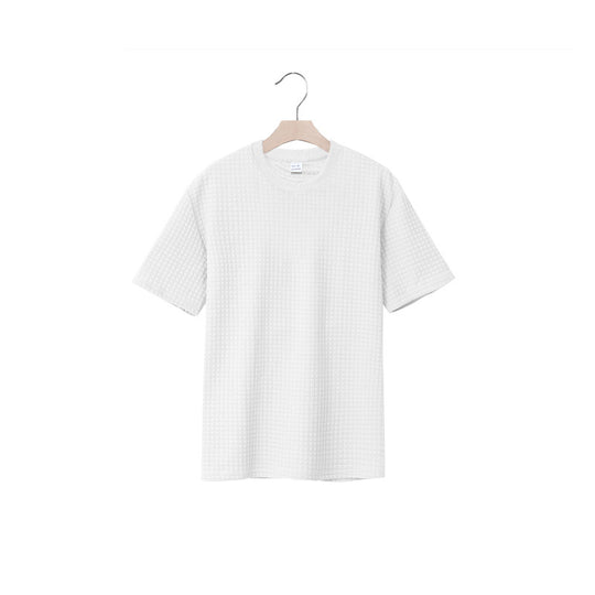 Herren lässiges Rundhals-T-Shirt mit strukturiertem Gewebe EB
