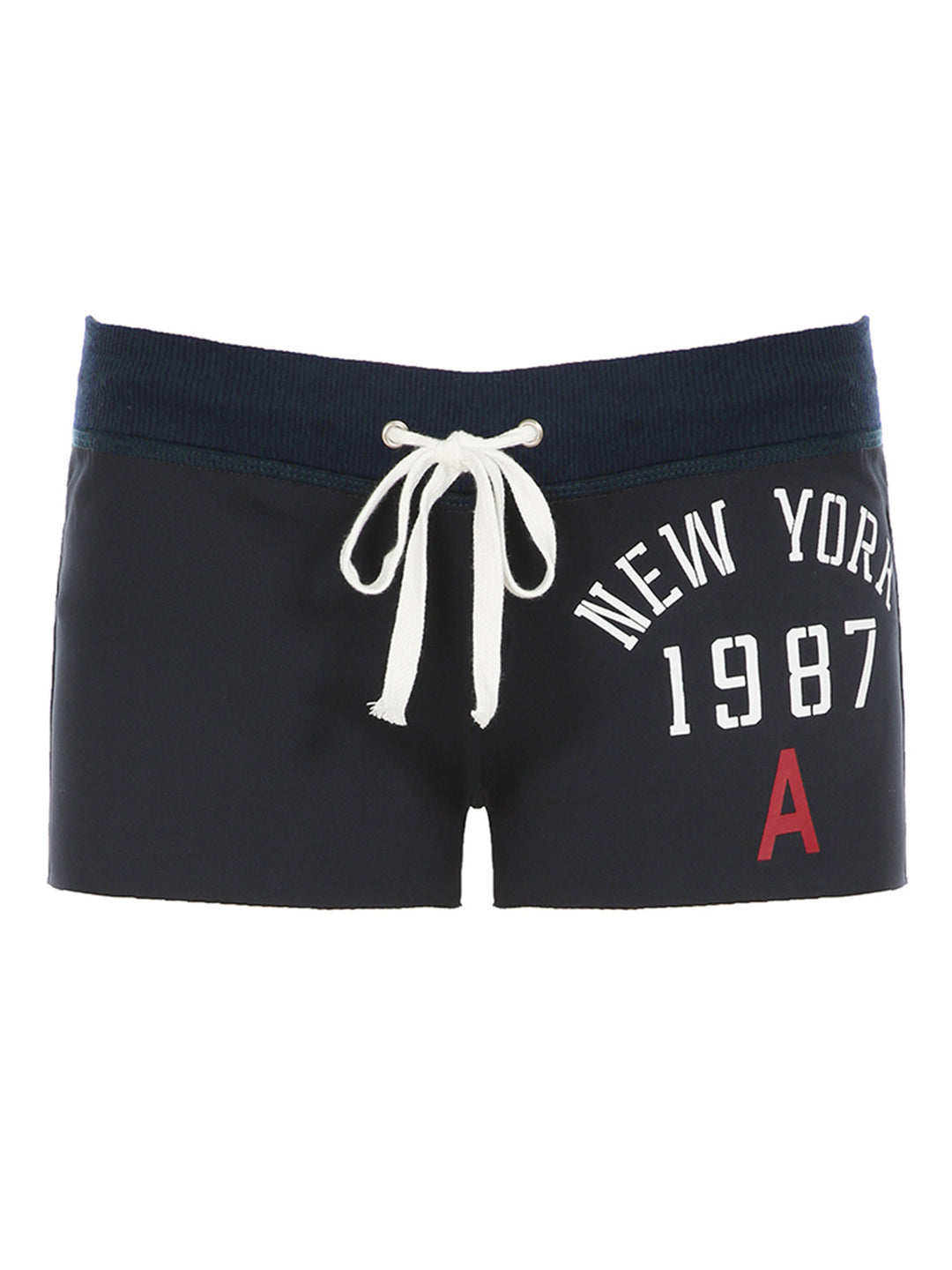 Damen Sportliche Badeshorts mit hohem Bund und verstellbarem Kordelzug EB