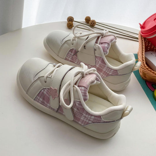 Damen Sneakers mit innovativem Karomuster und verstellbarem Klettverschluss EB