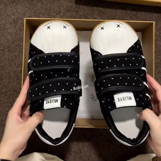 Damen Sportliche Sneaker im modernen Design mit praktischem Klettverschluss EB