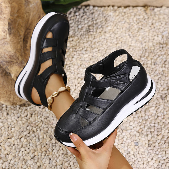 Damen Sportliche Sneakers mit anatomischer Dämpfung und Klettverschlüssen EB