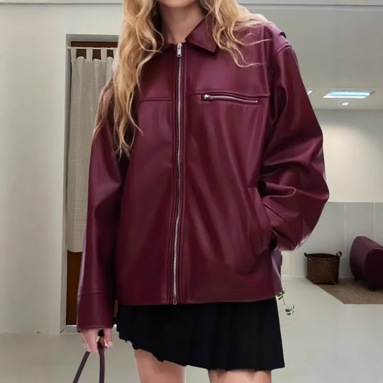 Damen modische lässige jacke mit asymmetrischen Reißverschlüssen EB