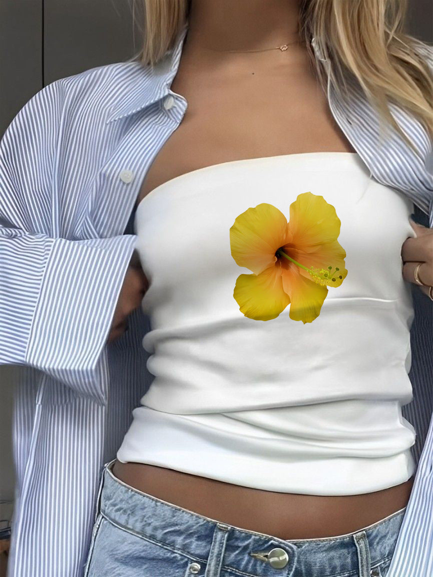Damen Bandeau-Oberteil mit sportlichem Frankreich-Design EB