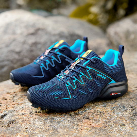 Damen Sportliche Trail-Laufschuhe mit atmungsaktiver Oberflächenstruktur und rutschfester Sohle EB