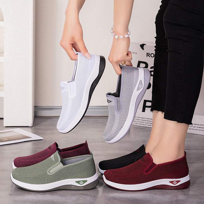 Damen Atmungsaktive Slip-On Sneakers mit flexiblem Obermaterial EB