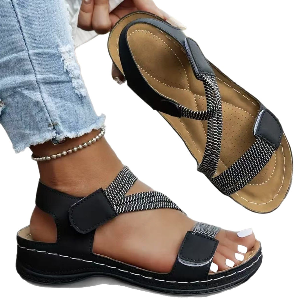 Damen Komfortable Sandalen mit verstellbaren Riemen EB