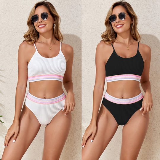Damen Sportliches Ripp-Bikini-Set EB